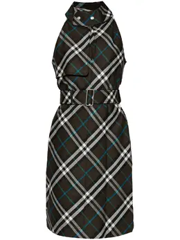 Burberry: Многоцветное платье 