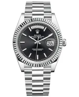 Rolex Day-Date 40 Platinum Black Dial Men's Watch m228236-0003