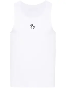 Marine Serre: Белая майка  Crescent Moon