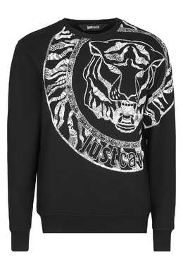 JUST CAVALLI: Чёрный свитшот 