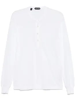 TOM FORD: Белый свитер  Henley
