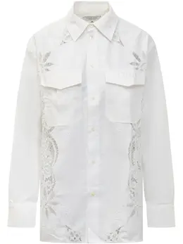 Marine Serre: Белая рубашка 