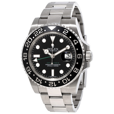 Pre-owned Rolex GMT Master II 116710LN Black Dial Steel Bracelet Men's Watch (black, arb3888)