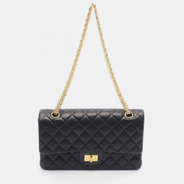 Chanel Reissue 2.55 Black Leather Shoulder Bag 1236777