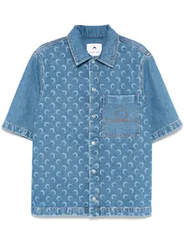 Marine Serre: Джинсовая рубашка  Moon