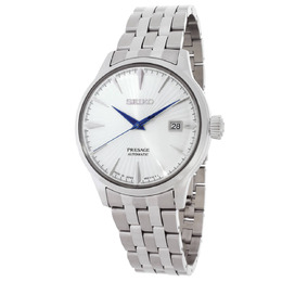 Seiko Presage SRPB77 Automatic Mens Silver Dial Watch with Stainless Steel Bracelet
