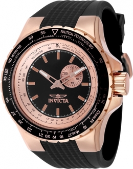 Invicta Aviator Quartz Black Dial Mens Watch 49726
