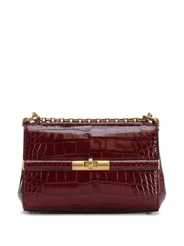 Dolce & Gabbana Marlene Mini Bag - Article 29689354 - Burgundy with Gold-Tone Chain Strap Closure