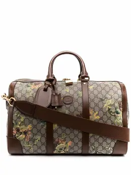Gucci GG Supreme carnation print duffle bag 17817855