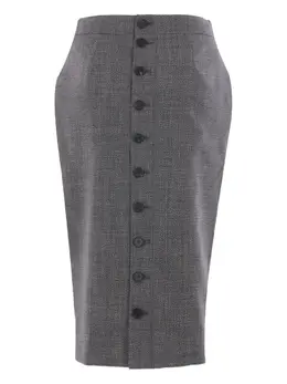 Alexander McQueen: Юбка на пуговицах спереди 