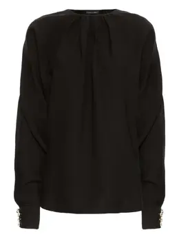 Oscar de la Renta: Блуза с манжетами 