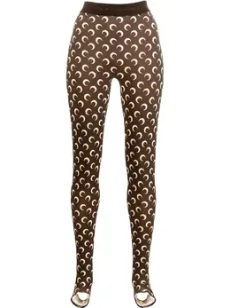 Marine Serre: Легинсы  Crescent Moon с принтом