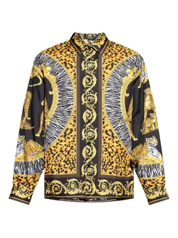 Versace: Рубашка  Baroque с тигровым принтом