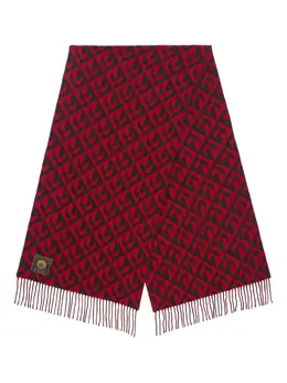 Marine Serre: Красный шарф  Moon Lozenge