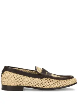 Dolce & Gabbana woven raffia loafers 23599982