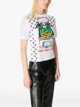 Marine Serre: Белая футболка  Crescent Moon