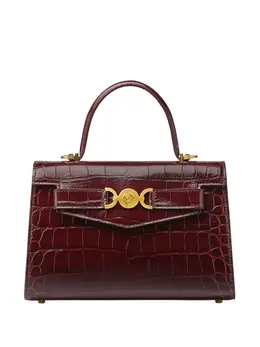 Versace crocodile-embossed leather tote bag 22709092