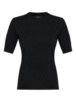 Versace: Топ с коротким рукавом 