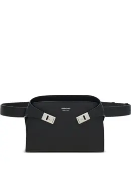 Ferragamo: Чёрная поясная сумка 