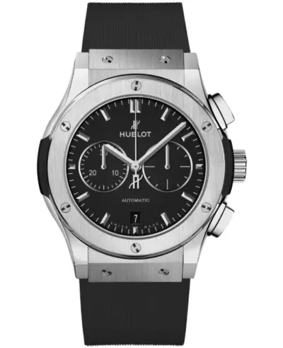 Hublot Classic Fusion Chronograph Automatic Black Dial Rubber Strap Men's Watch (541.nx.1170.lr) (black, arb27320)