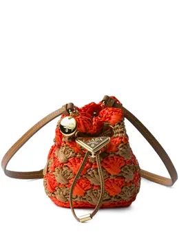 Prada mini crochet-knit bucket bag 29843779