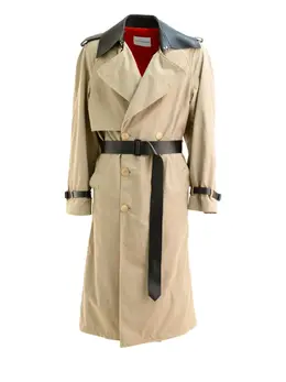 Givenchy: Кожаный плащ 