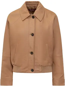 Max Mara: Кожаная куртка 