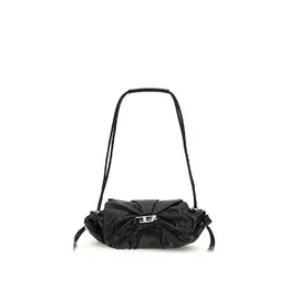Diesel Black Calf Leather Bos Taurus Shoulder Bag dix10331p1003t8013bb