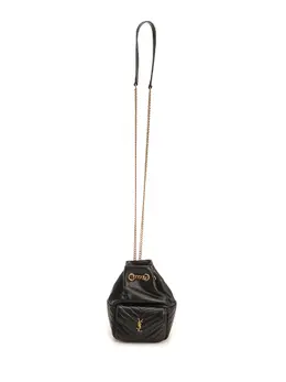 Saint Laurent-Midsize Bucket Bag Shoulder Bags Nero-Donna 52729209782612