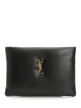 Saint Laurent-Calypso Pillow Leather Clutch Small Leather Goods Nero-Donna 52729325060436
