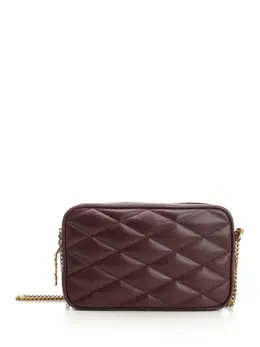 Saint Laurent-Quilted Leather Camera Bag Small Leather Goods Bordeaux-Donna 52729586581844