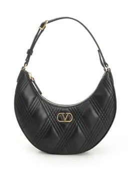 Valentino Garavani-Mini Hobo Vlogo Signature Quiltie 67 Small Leather Goods Nero-Donna 52729764610388