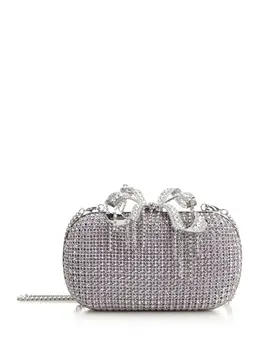 Self-Portrait-Mesh Clutch Handbags Violet-Donna 52730093568340
