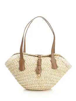 Dolce & Gabbana-Capri Straw Bag Shoulder Bags Beige-Donna 52730117882196