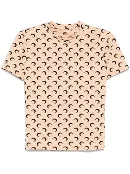 Marine Serre: Бежевый топ  Moon