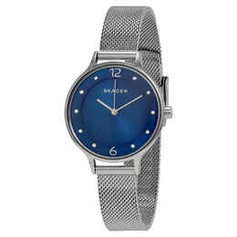 Skagen Anita Blue Dial Stainless Steel Mesh Ladies Watch skw2307