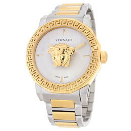 Versace Medusa Quartz White Dial Two-Tone Ladies Watch ve7b00423