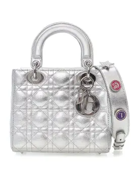 Christian Dior 2018 Small Metallic Grained Calfskin Cannage My ABCDior Lady Dior satchel 32601592