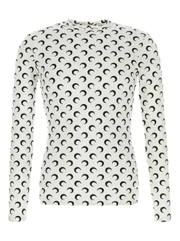 Marine Serre: Белая футболка 