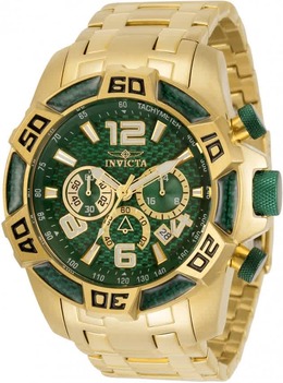 Invicta Pro Diver Chronograph Quartz Green Dial Mens Watch 34156