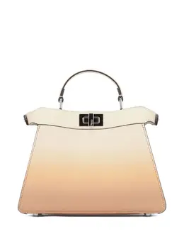 FENDI: Бежевая сумка-шоппер  Peekaboo