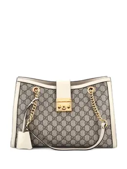 Gucci Padlock Chain GG Coated Canvas with Leather Medium tote bag 32579512