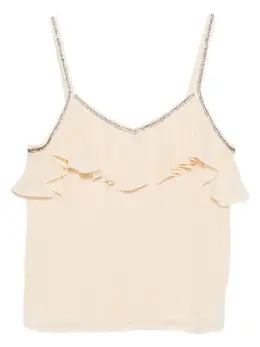 TWINSET: Бежевый топ 
