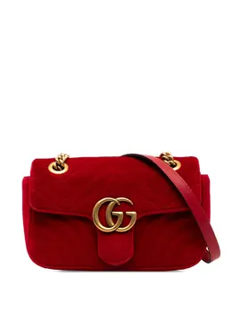 Gucci 2016-2025 Small GG Marmont Matelasse Velvet shoulder bag 32617939