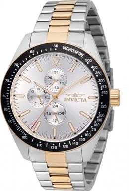 Invicta Aviator Quartz Silver Dial Mens Watch 48861