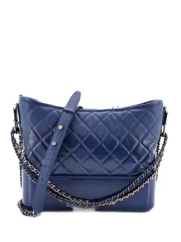 Chanel Gabrielle Quilted Goatskin and Patent Medium hobo bag 32579526