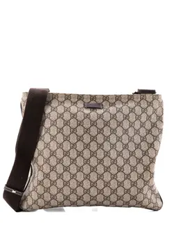 Gucci Zip Top Messenger Bag GG Coated Canvas Large crossbody bag 32582421
