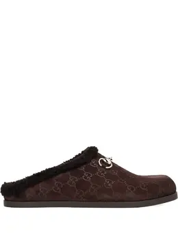 Gucci: Коричневые сабо  GG