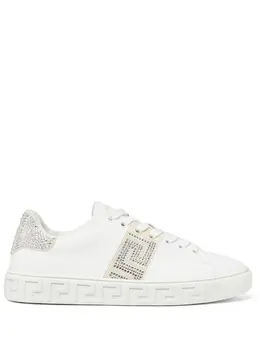 Versace Crystal Greca leather sneakers 23491305