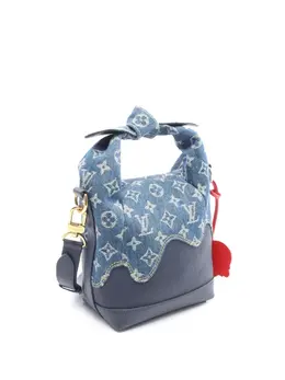 Louis Vuitton 2021-2025 Nigo Monogram Denim and Taurillon Japanese Cruiser Bag satchel 32631275